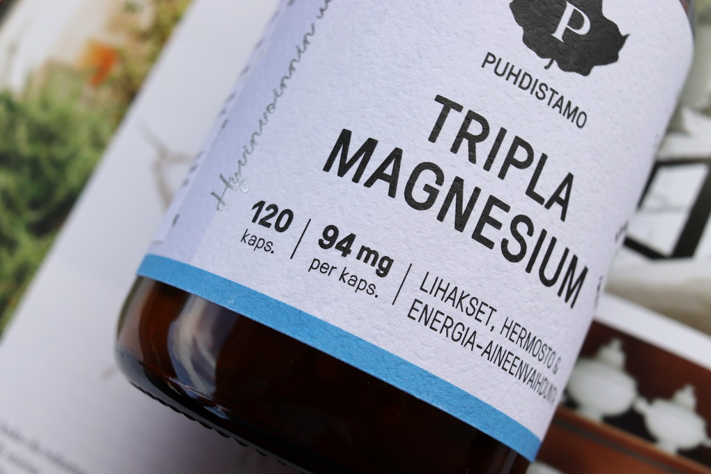 Puhdistamo Triple Magnesium | 3 nejlépe využitelné formy hořčíku - bisglycinát, malát a taurát hořečnatý