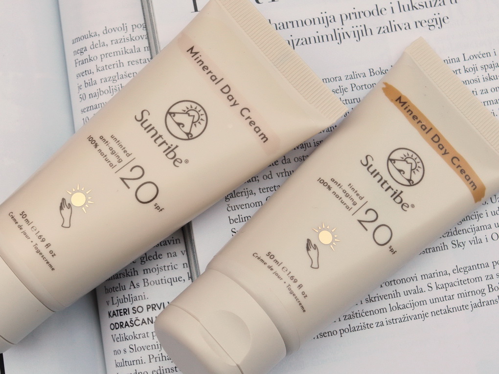 Suntribe přírodní minerální denní krém SPF 20 | bílá a tělová varianta s novým složením - 2 recenze