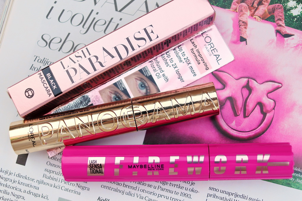 Srovnání řasenek do 300 Kč: Maybelline Lash Sensational Firework, L'Oréal Paris Panorama a L'Oréal Lash Paradise (recenze)