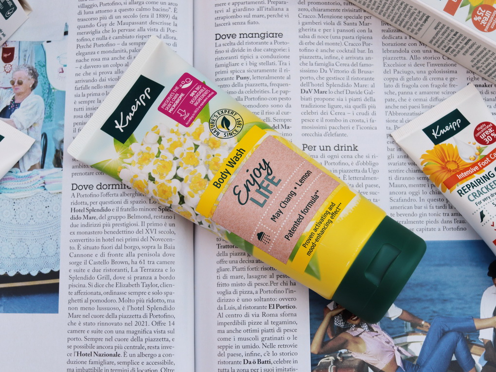 Kneipp Foot Care mast na zrohovatělou kůži a krém na popraskané paty + sprchový gel Enjoy Life