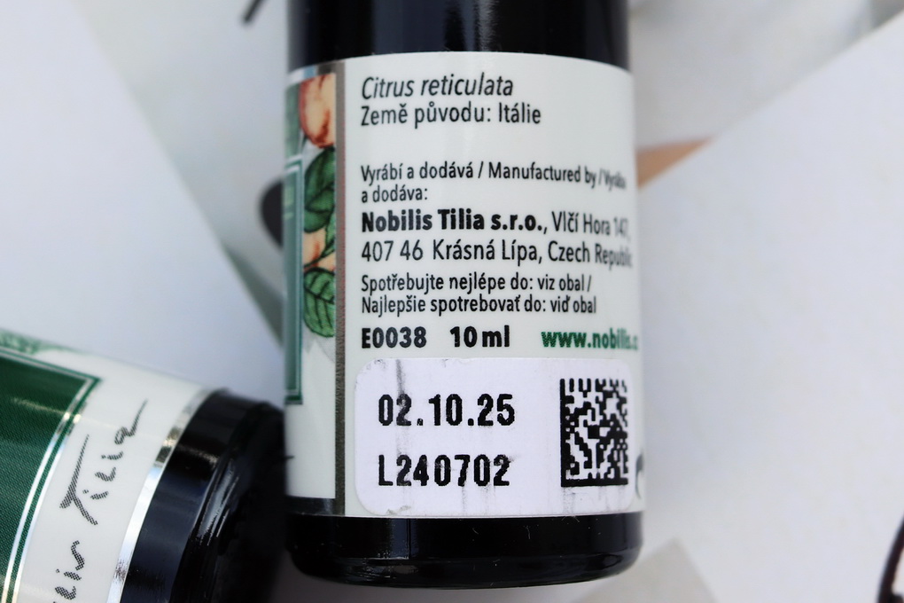 Éterické oleje Nobilis Tilia - Mandarinka, Borovice, Bergamot a Kadidlo - recenze a tipy pro využití