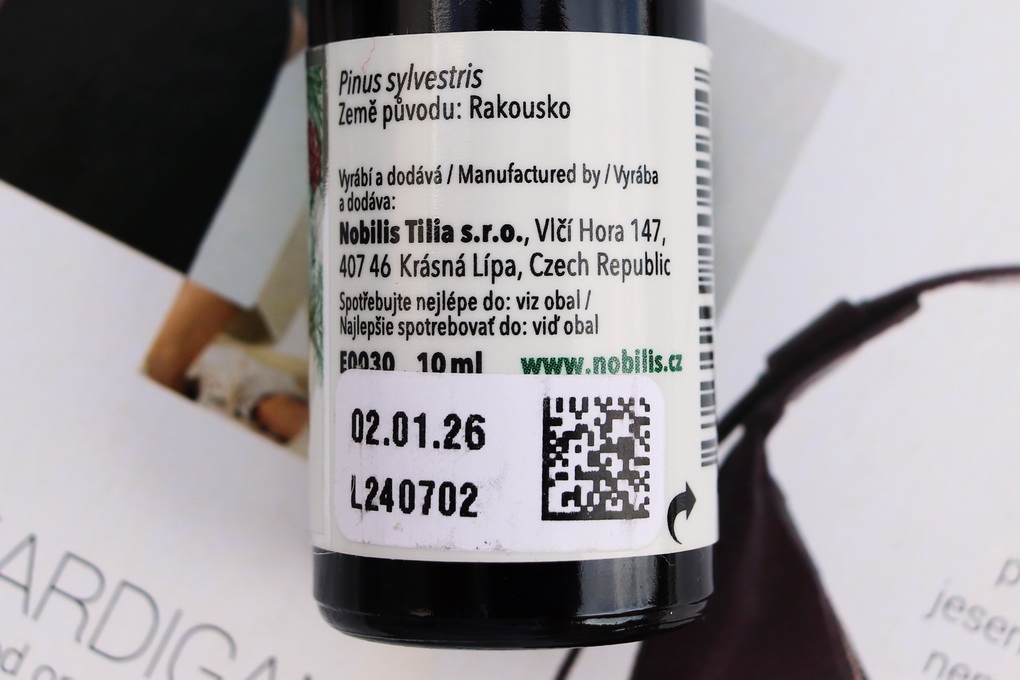 Éterické oleje Nobilis Tilia - Mandarinka, Borovice, Bergamot a Kadidlo - recenze a tipy pro využití