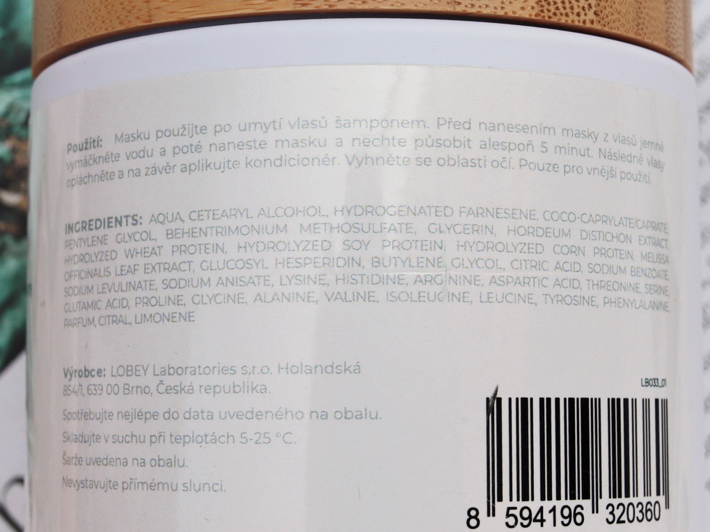 Maska na vlasy Lobey s veganským keratinem - recenze